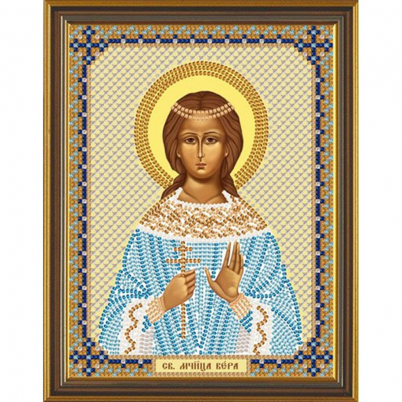 Набор для вышивания бисером НОВА СЛОБОДА арт.С6147 Св.Мч. Вера 13х17 см