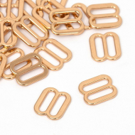 Пряжка регулятор для бюстгальтера металл TBY-810Z 10мм цв.золото, уп.1000шт