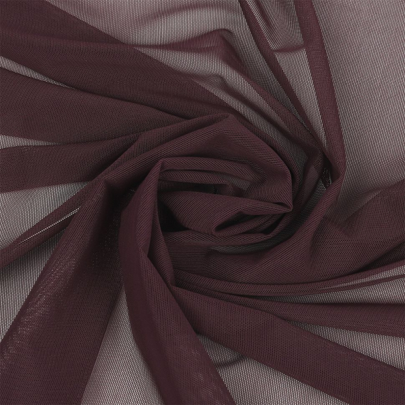 Сетка эластичная KRUZHEVO арт.TBY.068 80г/м? ш.160см цв.076 сливовое вино уп.3м
