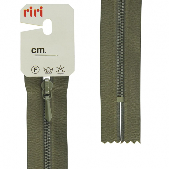 30109_Молния металл крашеная неразъёмная, слайдер Tropf, 3 мм,20 см, цвет 2827, хаки 30109_Молния металл крашеная неразъёмная, слайдер Tropf, 3 мм,20 см, цвет 2827, хаки