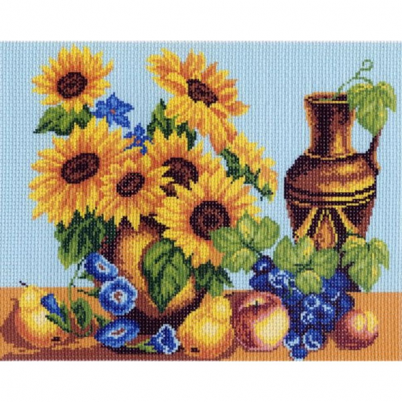 Рисунок на канве МАТРЕНИН ПОСАД арт.37х49 - 0740 Натюрморт с подсолнухами