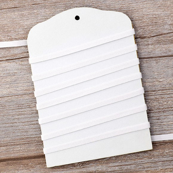 Резинка продежка, 5,3 мм, цвет белый