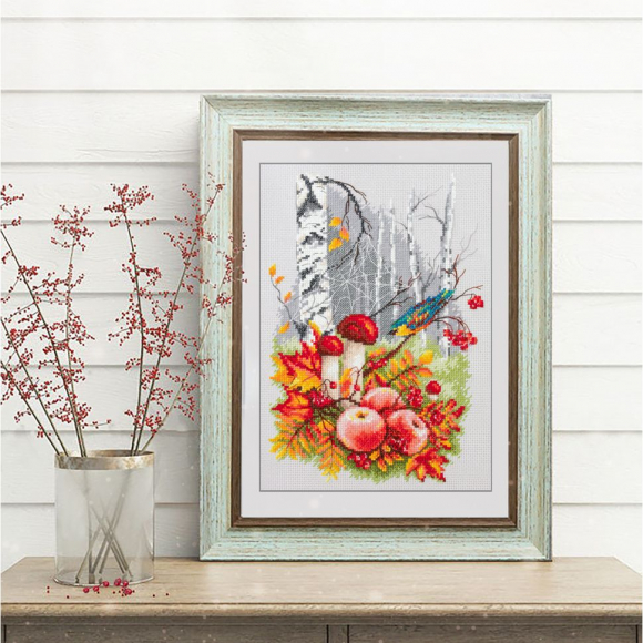 Набор для вышивания ЧУДЕСНАЯ ИГЛА арт.110-954 Осенняя палитра 18х27 см