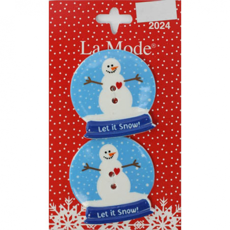 70580_Пуговицы LA MODE CRISTMAS "Снег идет"