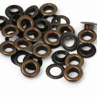 Люверсы сталь New Star №5 (? 7,3мм, h 5,41мм) цв.антик уп.100шт