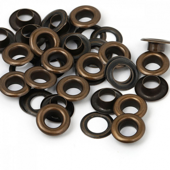 Люверсы сталь New Star №5 (? 7,3мм, h 5,41мм) цв.антик уп.100шт