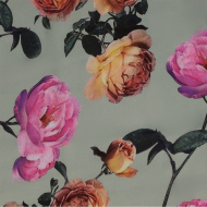 Ткань шелк Армани креп 90 г/м? 97% полиэстер, 3% лайкра шир.148 см арт.T.0326.6 цв.06 зеленый рул.25м