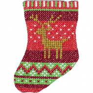 Набор для вышивания KLART арт. 8-395 Носочек с оленем 6х8,5 см