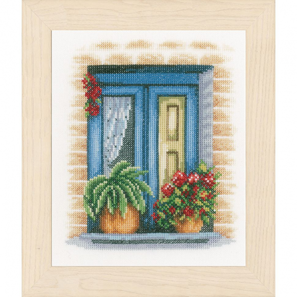 Набор для вышивания LANARTE арт.PN-0167121 Blue window 18х21 см