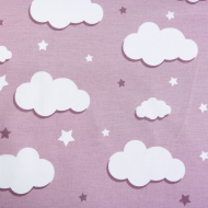 Ткань ранфорс Облака, арт.WH 2813-v07, 130г/м?,100% хлопок, шир.240см, цв.пыльная роза, уп.3м