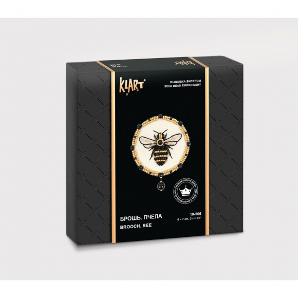 Набор для вышивания KLART арт. 10-506 Брошь. Пчела 6х7 см