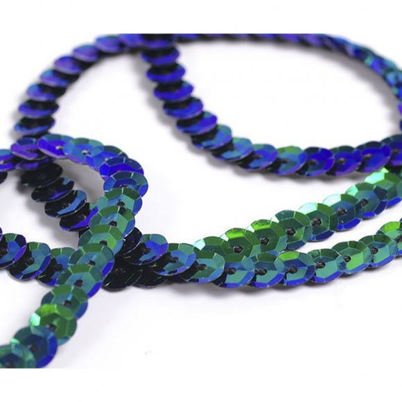 Пайетки на нитях 6мм Cream Colour арт.TBY-FLKU06-CC цв.0321 АВ уп.73.12м