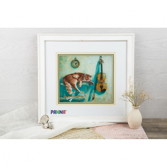 Набор для вышивания PANNA Живая картина арт. JK-2038 Без пяти минут два 25х22 см