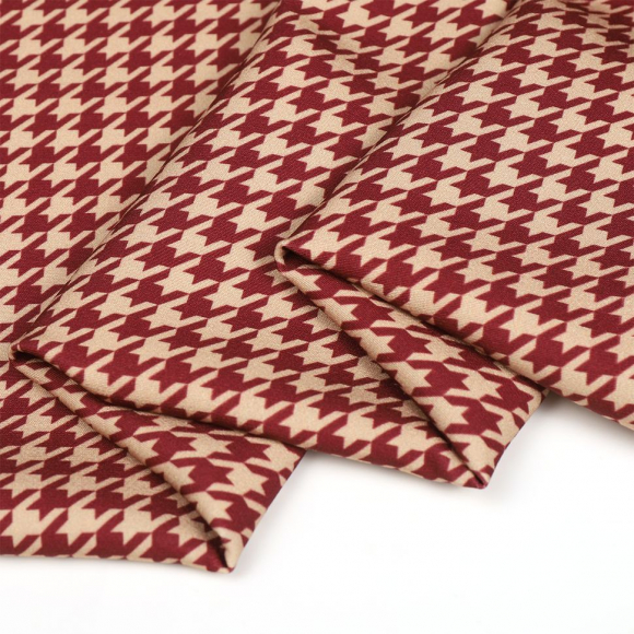 Ткань Барби 200 г/м? 95% полиэстер, 5% лайкра шир.148 см арт.Bar.pr.0419.3 цв.03 гусиная лапка рул.25м