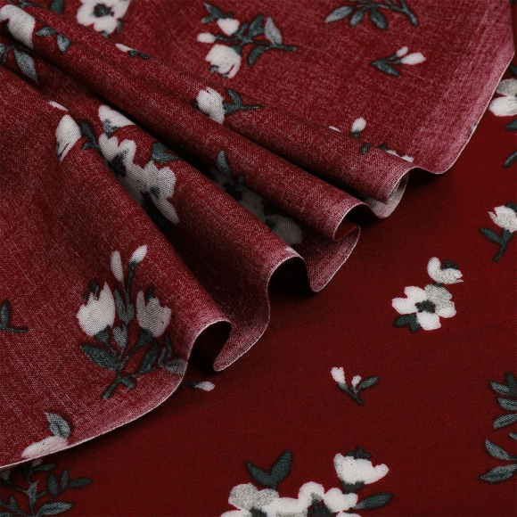 Ткань Штапель  TBY Vi-HLA210109-c2 плот 110г/м2 100% вискоза шир. 145 см цв.с2 красный рул.25м