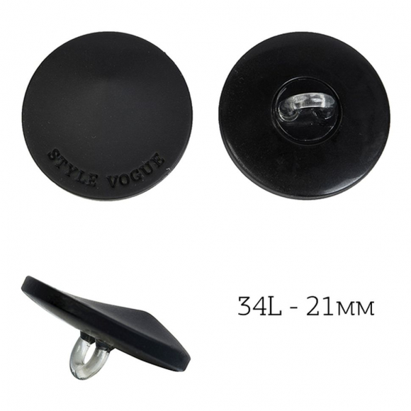 Пуговицы пластик TBY.J.1604A цв.01 черный 34L-21,6мм, на ножке, 36шт Пуговицы пластик TBY.J.1604A цв.01 черный 34L-21,6мм, на ножке, 36шт