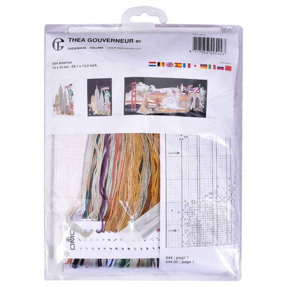 95393_Набор для вышивания "Америка", канва лен 36 ct 95393_Набор для вышивания "Америка", канва лен 36 ct