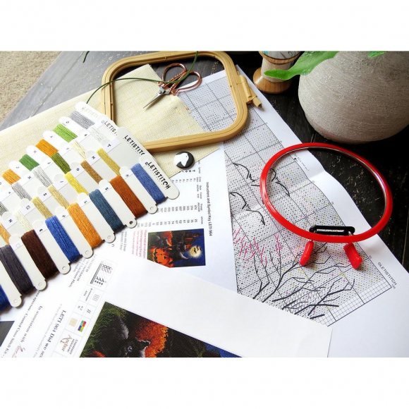 Набор для вышивания LETI арт. 964 Мы вас напугали? 23х15,5 см