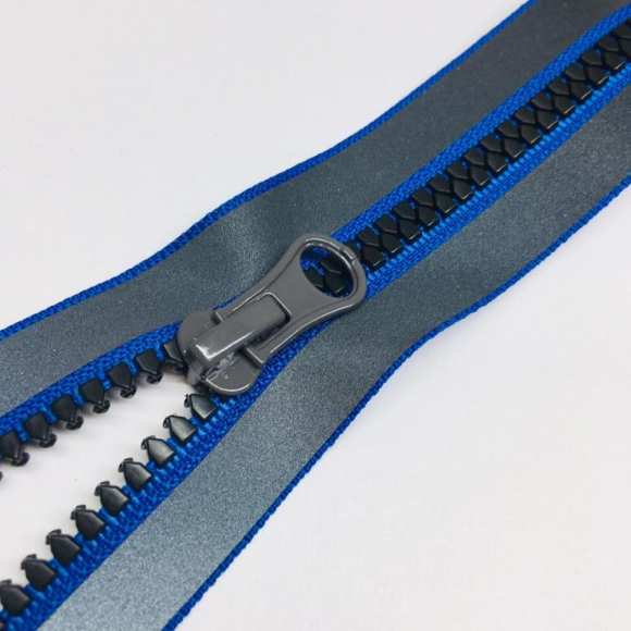 Молния трактор №5 н/р 18см светоотражающая синий D115