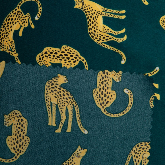 Ткань шелк Армани 90 г/м? 97% пэ, 3% спандекс шир.148 см арт.Р.50533.03 изумрудный рул.25м