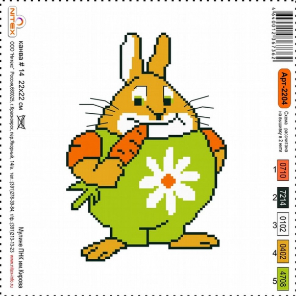 Набор для вышивания мулине НИТЕКС арт.2204 22х22 см