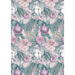 Ткань для пэчворка PEPPY Новогоднее Волшебство 135 г/м? 100% хлопок цв.НВ-02 розовый уп.50х50 см