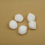 Помпоны TBY из пряжи 1,0г/шт арт.BYN30 30мм цв.белый уп. 200шт