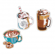 Кристальная мозаика ФРЕЯ арт.ALVN-301 Кофе (наклейки) 6,5х9 см