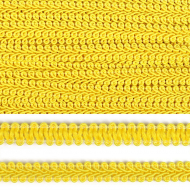 Тесьма TBY Шанель плетеная шир.12мм 0384-0016 цв.143 желтый уп.18,28м