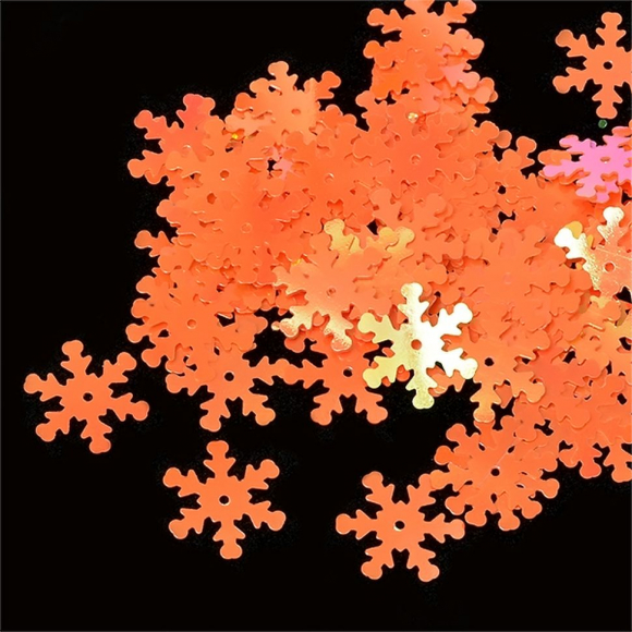 Пайетки россыпью арт.TBY-FLK524 18мм цв.327 оранжевый уп.50г