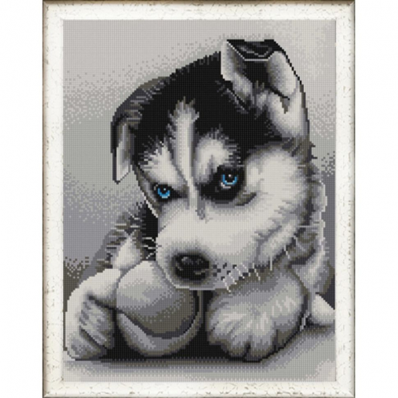 Рисунок на ткани (Бисер) КОНЁК арт. 1201 Хаски 29х39 см