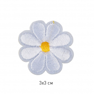 Термоаппликации арт.TBY-2197 Цветочек 3х3см, белый уп.10шт.