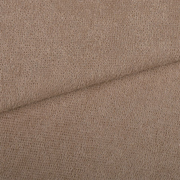 Ткань махра гл/крашеный, 160г/м?  80% хл 20%эласт  шир.115+115см арт.ДЛ-1608020-3025 цв.сахара уп.6м (1кг-2,7м)