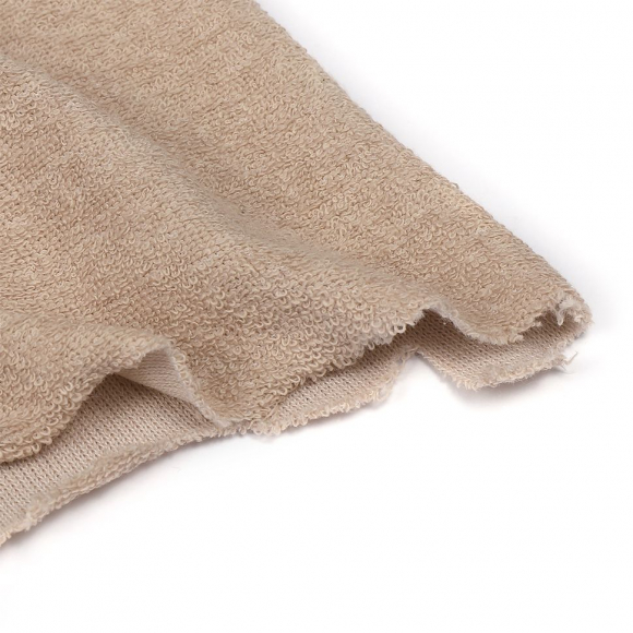 Ткань махра гл/крашеный, 160г/м?  80% хл 20%эласт  шир.115+115см арт.ДЛ-1608020-3025 цв.сахара уп.6м (1кг-2,7м)