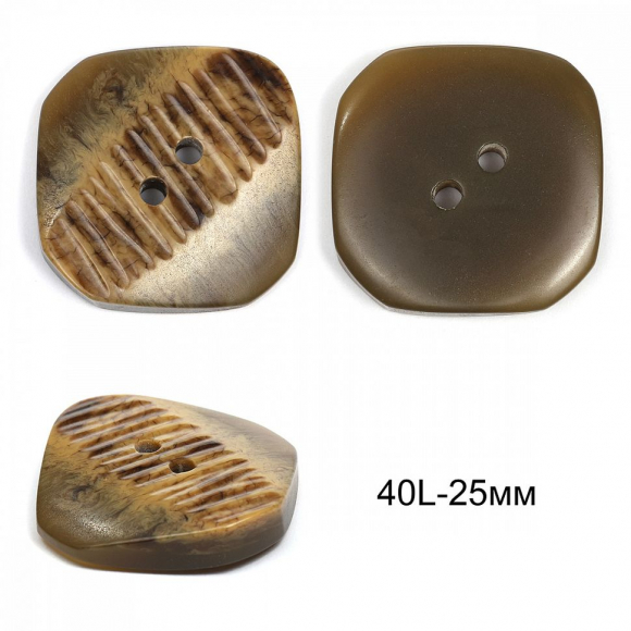 Пуговицы пластиковые TBY 2112 цв.3 коричневый 40L-25мм, 2 прокола,36шт