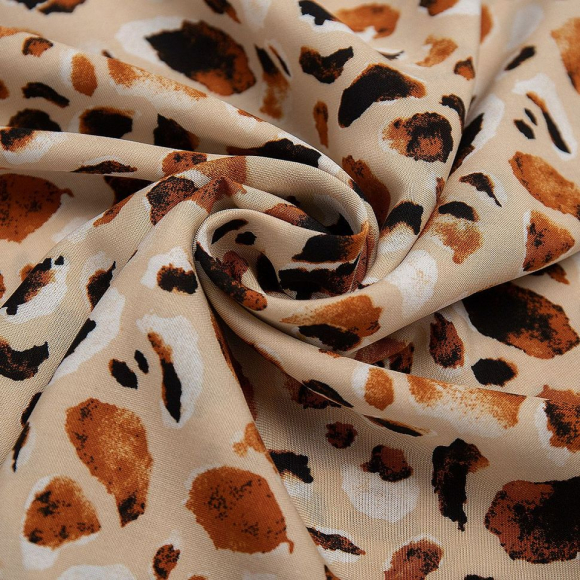 Ткань Штапель 105 г кв.м 100% вискоза шир.145 см арт.Р.31258.01 цв.01 бежевый уп.30м