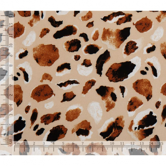 Ткань Штапель 105 г кв.м 100% вискоза шир.145 см арт.Р.31258.01 цв.01 бежевый уп.30м