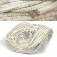 Шнур круглый х/б 09мм с наполнителем 05С2274 рис.5274 цв.003 белый уп.50м