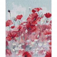 Набор для вышивания ОВЕН арт. 1468  Маковое поле 25х31 см