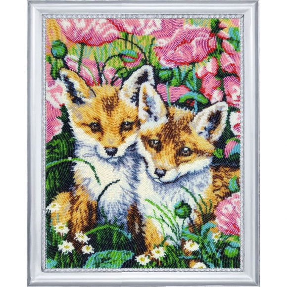 Набор для вышивания BUTTERFLY арт. 643 Лисята 34х27 см