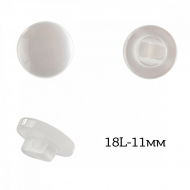 Пуговицы пластик арт.TBY.383.11.PW цв.белый перламутр, 18L-11мм, на ножке, 200шт