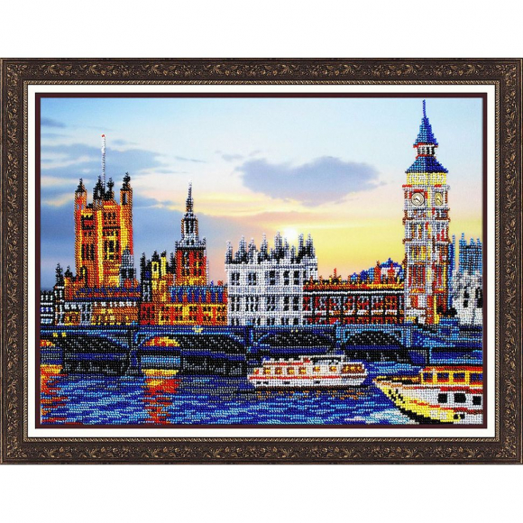 Набор для вышивания бисером ПАУТИНКА арт.Б-1486 Лондон 38х28 см