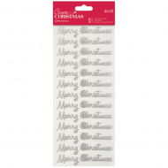 92602_Набор наклеек с блестками "Merry Christmas - серебристый" Create Christmas