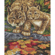 Набор для вышивания PANNA арт. J-1576 Охота у заводи 28х33 см