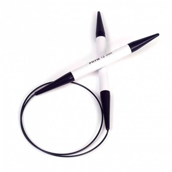 211314 PRYM Спицы круговые для вязания с гибкой черной леской 12мм 80см пластик уп.1шт 211314 PRYM Спицы круговые для вязания с гибкой черной леской 12мм 80см пластик уп.1шт