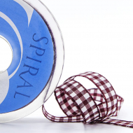 23978_Лента с рисунком клетка SAFISA, 11 мм, 25 м, цвет 30, бордо