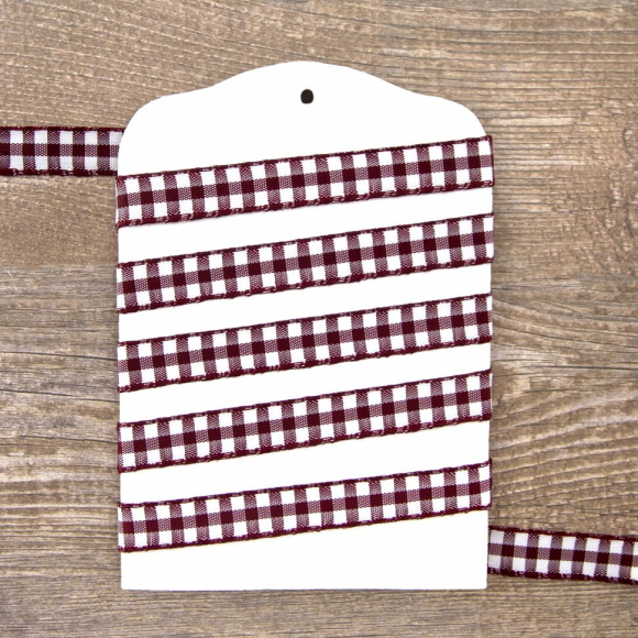 23978_Лента с рисунком клетка SAFISA, 11 мм, 25 м, цвет 30, бордо