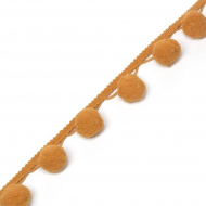 Бахрома с помпонами арт.0384-0465 цв.6367 тоффи ш.38мм уп.10м Бахрома с помпонами арт.0384-0465 цв.6367 тоффи ш.38мм уп.10м