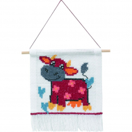 Набор для вышивания PERMIN арт.13-4345 Корова 16х18 см Набор для вышивания PERMIN арт.13-4345 Корова 16х18 см