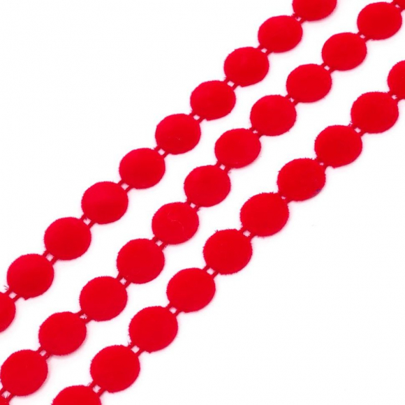 Тесьма пластиковая арт.TBY A05 цв.04 красный ?12мм уп.9.14м